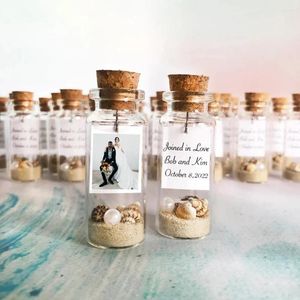 Party Favor Beach Wedding Favors Ensemble de 10 avec message PO dans une bouteille pour les invités