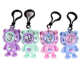 PARTINE favorise Bear RockPaperscisors Clean Chain Pendant Toys Devinessing Boxing Keychain Kid Birthday Gift Drop Livrot Home Garden Festive DH3CJ