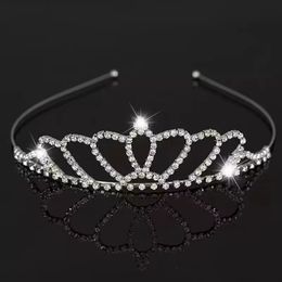 Party Gefunderen Mooi Shiny Crystal Bridal Tiara Party Pageant Sliver Pated Crown Headband Cheap Weeding Tiaras Accessoires C9