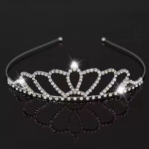 Party Gefunderen Mooi Shiny Crystal Bridal Tiara Party Pageant Sliver Pated Crown Headband Cheap Weeding Tiaras Accessoires C9