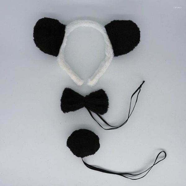 Party Favor Noir Blanc Panda Bandeau Bande De Cheveux Animal Oreille Cosplay Accessoires Pour Enfants Enfants Adulte S Cadeau Halloween