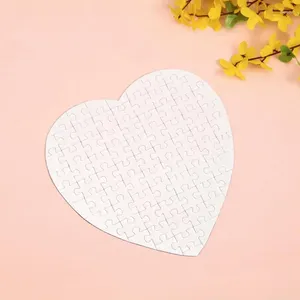 Party Favor Blank Heart Shaped Sublimation Puzzles Perle Jigsaw Mariage Anniversaire Saint Valentin Cadeau LX9338