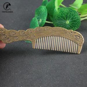 PARTINE faveur en cuivre cuivre Peacock Clouds Fin à dents coiffures peignes de cheveux raide enchevêt