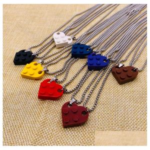 Party Favor Brick Necklace Set Creative Matching Amistad Charms For Couples - Favors Gifts Drop Delivery Home Garden Festive Supp Dhmk1