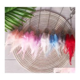 Favor Party Dreamcatcher colgante colgante de plumas en accesorios interiores para decoraciones adornos de moda 68 o2 entrega de ca￭da h dhcn0