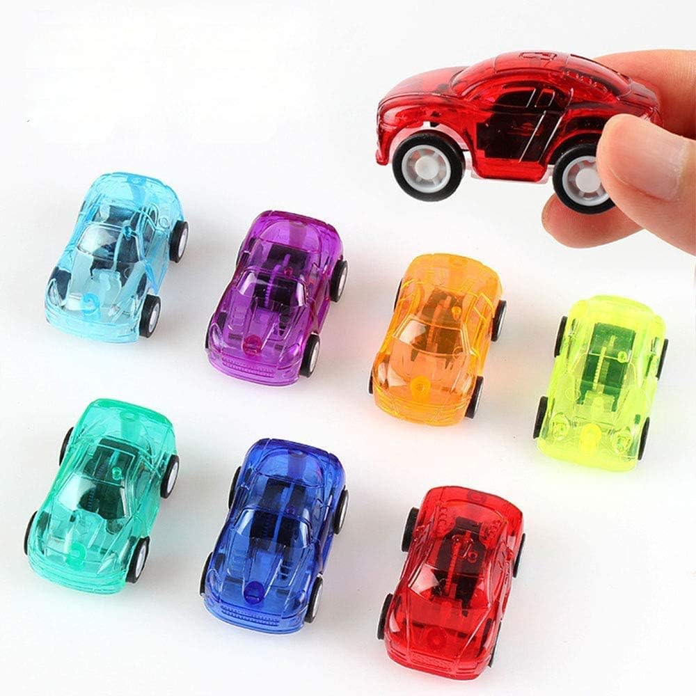 Party Favor Mini Car Toys Pull Back Race Cars Treasure Box Toy for Classroom Mini Vehicle Carnival Prizes Goodie Bag Stuffers Pinata Fillers for Kids