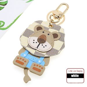 Party Favor Cartoon Swinging Lion Mignon Cuir Poupée Couple Porte-clés Sac Classique Vieille Fleur Pendentif Voiture