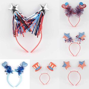 Party Favor Enfants Cheveux Bâtons Drapeau Américain Conception Coeur Bandeaux Fille Cheveux Accessoires Pour Enfants Cadeaux Célébrer Un Festival