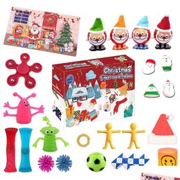 Fête favorable Boîte aveugle Box Fidget Toys 24 jours Avent Calendrier Calendrier Diffusion de musique Gift Set à compte Countdown Cadeaux Childrens Drop Deli DH8DC