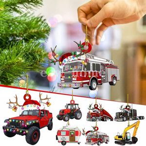 Party Favor Décoration De Noël De Voiture En Bois Tag Pendentif Nouvel An Bénédiction Cadeau De Noël Train Arbre De Noël Accessoires