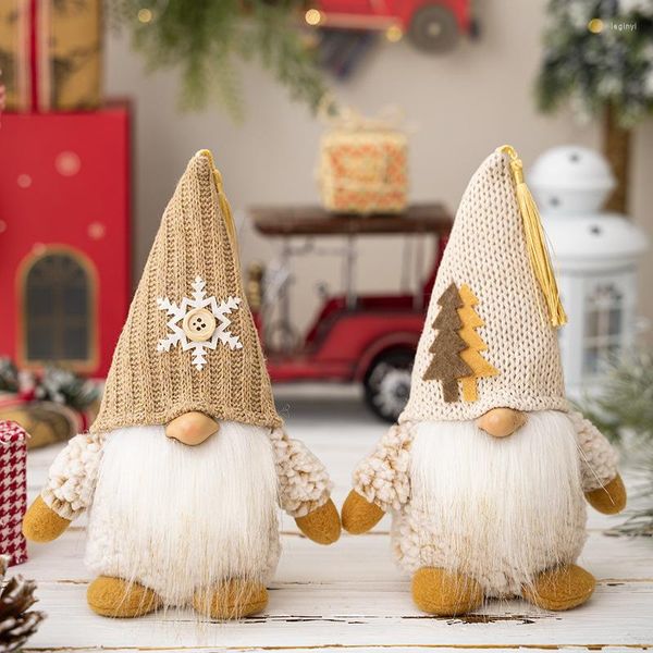 Favor de fiesta Decoraciones navideñas Bosque Muñecas mayores con diseño sin rostro Figuras enanas para decoración navideña