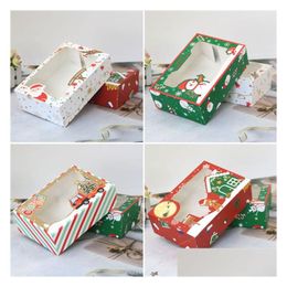 Party Favor Christmas Gift Box Kerstman Papercard Kraft Present Favor Bakken Cake Muffin Paper Packingt2I52783 Drop Delivery Home Gard Dhnoz