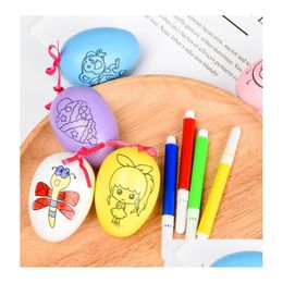 Party Favor Colorcraft Easter Egg Painting Kit - Aquarel Pennen Basketvullers voor klassikale prijzen TRAKKINGEN Gunsten Drop Delivery Hom Dhtkj