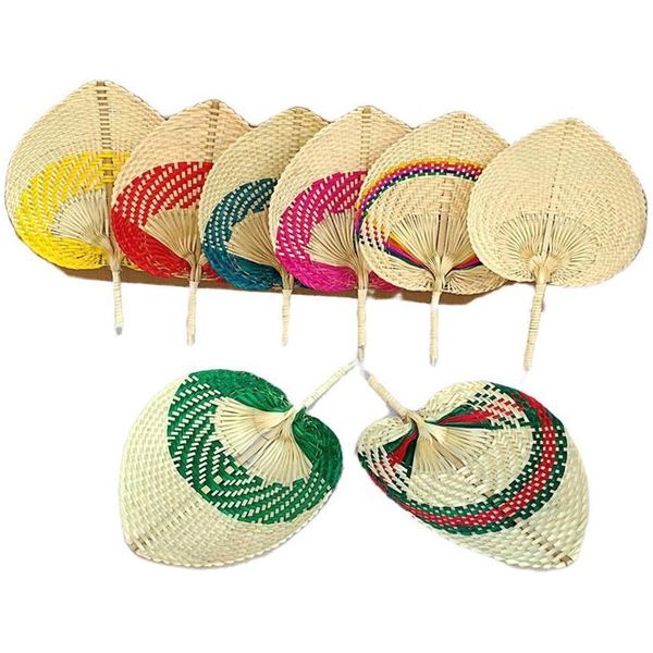 Party Favor Colorf Woven St Bamboo Hand Fan bébé Protection Environmental Protection Mosquito Fans répulsifs pour la chute cadeau de mariage d'été Deliv Dhxkb