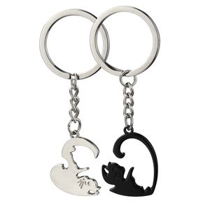 Feest gunst paar kat sleutelhanger love cat sleutelhanger tas hanger Valentijnsdag decoraties cadeau