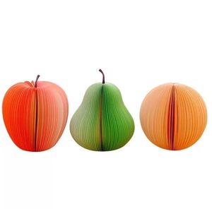 Party Favor Creative Style Coréen Mignon Apple Note Papier Fruit Note Bloc-Notes Portable Scratch Paper Bloc-Notes Post Sticky 3D Pomme Forme Poire