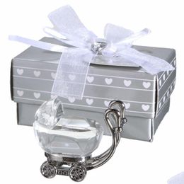 Party Favor Cristal Bébé Poussette Ornements Poussettes Bain Souvenir Babys Fl Moon Cadeau D'anniversaire Dhs Drop Delivery Accueil Ga Dhgarden Dhoqr