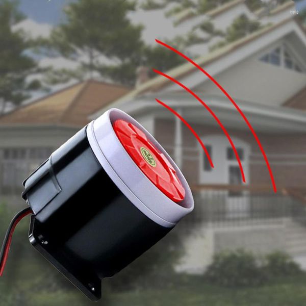 Favor de fiesta DC12V con cable Mini Cuerno Sirena Seguridad para el hogar Sistema de alarma de sonido 120dB Altavoz antirrobo Buzzer Exquisito Pequeño