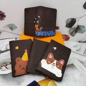 Party Favor Designer Brown Card Bag Corgi Birthday Bear Grande capacité Card Bag Card Case Certificat Wrap Case Driver License Cover pour les couples