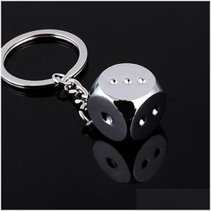 Party Gunst DHS Keychains Super Deal Nieuwe creatieve sleutelhanger Metal Echte persoonlijkheid Dobbellegering Keychain voor autoring snuisterij 174 J DHQRX