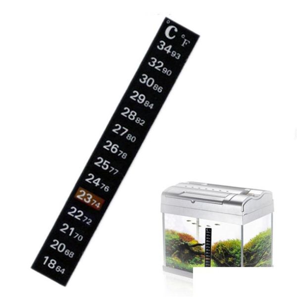 Party Favor Digital Lcd Fish Tank Thermomètre Autocollant Mesure de la température de l'aquarium Intérieur Drop Delivery Home Garden Festive Supp Dhtce