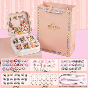 Party Favor DIY Bead Bracelet Set met opbergdoos geschikt voor Girls 'Gifts Acryl European Large Hole kralen Handgemaakte sieraden Productiekit Navigatie 230404