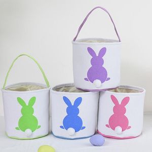 Party Favor Pâques Lapin Paniers DIY Toile De Jute Lapin Oreilles Sacs Mettre Oeufs De Stockage Lapin Jute Sacs Oreilles De Lapin Linge Paniers Articles De Fête Q393