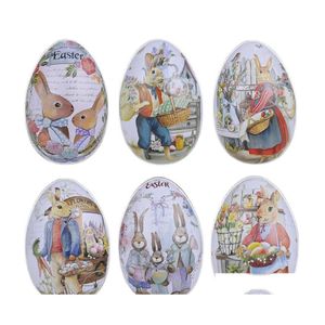 Feest voorstander van paasdecor eieren gevormde kleur konijn konijn snoep chocoladedozen creatieve mini cadeauverpakking doos sieraden opslag blikjes ho dhlxk