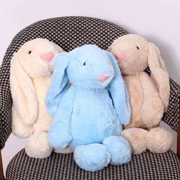 Favor de fiesta Conejo de Pascua Suave Relleno Animal Muñeca Juguetes 30 cm Simulador de dibujos animados Conejito Oreja Juguete de peluche para niños Cumpleaños Novia Regalo