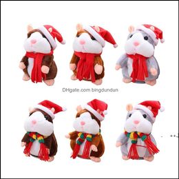 Feest gunst elektrisch praten hamster pluche knuffel dieren speelgoed leren spreken praten kerstkinderen knikken speelgoed cadeau pae10940 drop d otluq