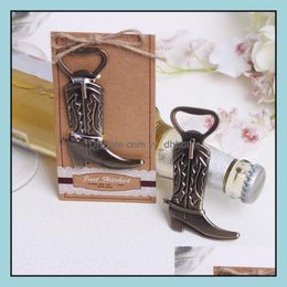 Party Gunst Event Leveringen Feestelijke Home Garden Creative Bottle Opener Hitched Cowboy Boot Western Birthday DHC09