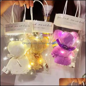 Party Favor Event Supplies Festive Home Garden Glowing Serviette Bear Shape Childrens Day Gift Wedding Opening Primary School Students Stall W