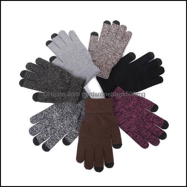 Party Favor Fournitures d'événements Festive Home Garden Toucher plus épais Tricot Gants chauds Écran Magique Acrylique Gant Téléphone portable de haute qualité 130