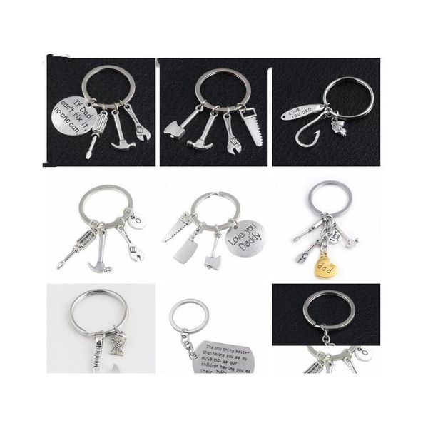 Party Favor Fashion Porte-clés Clé Tournevis Porte-clés Si papa ne peut pas le réparer Personne ne peut outils à main Cadeau de Noël pour le père Lxl904Q D Dhmoy