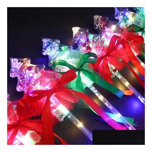 Feest gunst flitsende knipperen lichte ster prinses led toverstok feest voorkeur super heldere kerstboom vorm magie glow stick rave jurk dhhvz