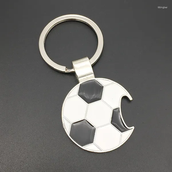 Ouvre-bouteille en forme de Football, porte-clés en alliage métallique, boucle de clé, ouvre-anneau pour cadeaux de Bar de cuisine WB1185