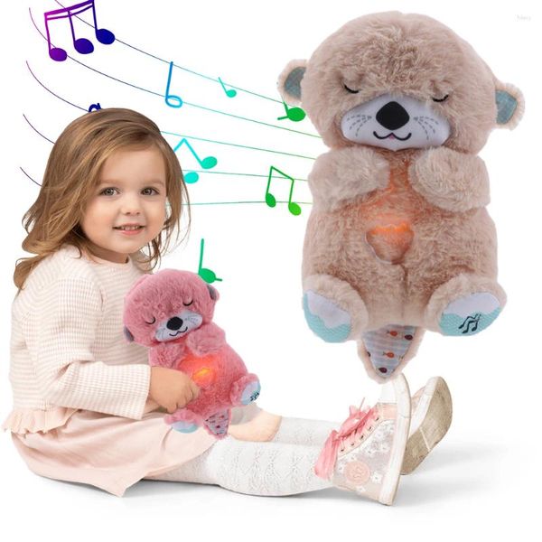 Party Favor pour les enfants pour bébés respirant l'ours apaisant en peluche poupée jouet music couchage compagnon et cadeau léger