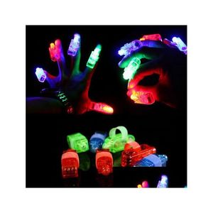 Party Favor Fun Finger Lights Led-balken Laserringen Raves Neon Glow Lampen Verjaardag Chistmas Disco Props Feestelijke Evernt-benodigdheden 4 kleuren Dhtdk