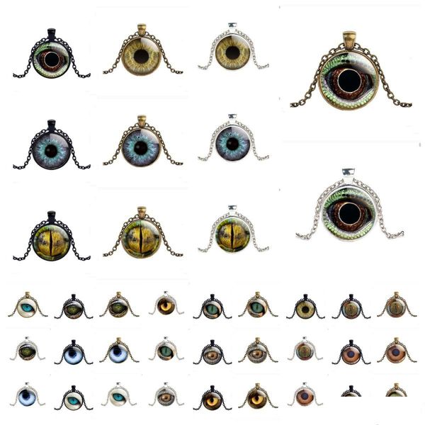 Party Favor Cadeau Animal Eye Modèle Temps Gem Alliage Dragon Gemstone Pendentif Collier En Gros Drop Livraison Maison Jardin Festif Supp Dhral