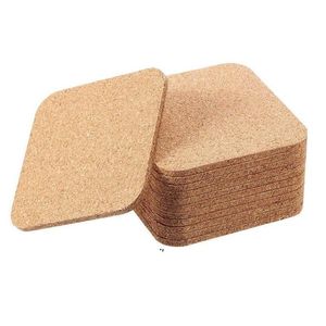 Party Favor Gift Blank Cork Coasters Square Cup Mat Heat Insation for Home Diy Vaisselle Décoration Durable Coaster Rrb16507 Drop De Dh8O2