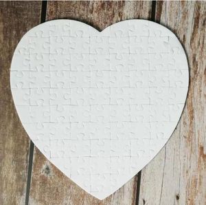 Party Favor Gift Blank Puzzles en forme de coeur 75pieces Sublimation Blanks Pearl Jigsaw DIY Puzzle Mariage Anniversaire Saint Valentin