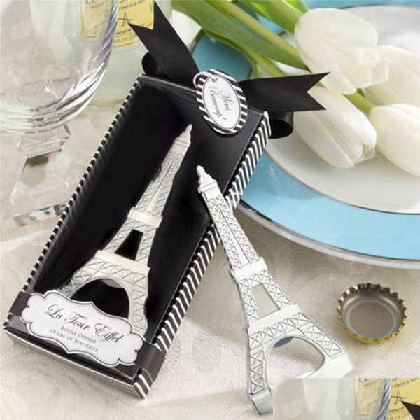 Party Favor Cadeau La Tour Eiffel Tour Chrome Canette de bière Ouvre-bouteille Lz0045 Drop Livraison Maison Jardin Fournitures de fête Événement Dhhzo