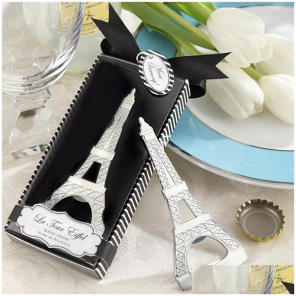 Party Favor Cadeau La Tour Eiffel Tour Chrome Canette de bière Ouvre-bouteille Lz0045 Drop Livraison Maison Jardin Fournitures de fête Événement Dhtmi