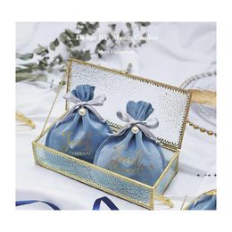 Party Favor Emballage Cadeau Coeur Flanelle Chocolat Cookie Sac De Bonbons De Noël Veet Sacs Faveurs De Mariage Cadeaux Décoration Fournitures Drop Del Dhgn3