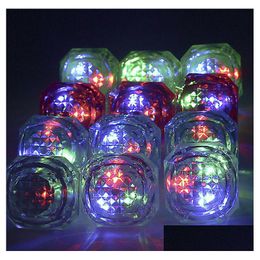 Favor de fiesta Gigantic Diamond Lightup Ring Glow Led Intermitente Favores de fiesta para niños Adts Evento Decoraciones navideñas Clear Drop Delivery Dhcre