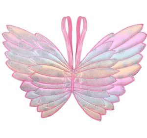 Party Favor Girs vleugels glitter ster toverstaf fancy dress cosplay fairy gradiëntkleur vlinder vleugel kwastje pailletten wand roze meisjes cadeau