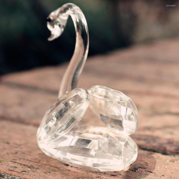 Party Favor Glass Swan Collectible Statue Table Centre de table Ornement Faveurs de mariage