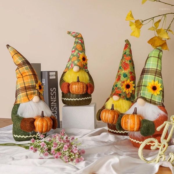 Party Favor Halloween Gnome Nain Poupée Tête De Citrouille Sans Visage Drôle Jouet Ver À La Main En Peluche Fitget Jouets Drop