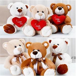 Favor de fiesta Corazón oso pajarita oso muñeco de peluche lindo oso de peluche de dibujos animados regalo regalo del día de San Valentín juguetes de peluche 25 cm RRB12414