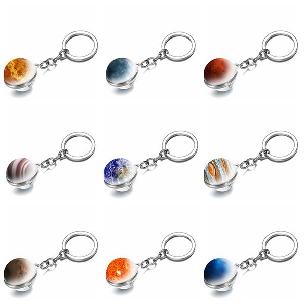 Party Favor Hérisson dans le brouillard de bande dessinée porte-clés porte-pendentif en métal double face boule de verre pendentif porte-clés porte-clés bijoux créatifs